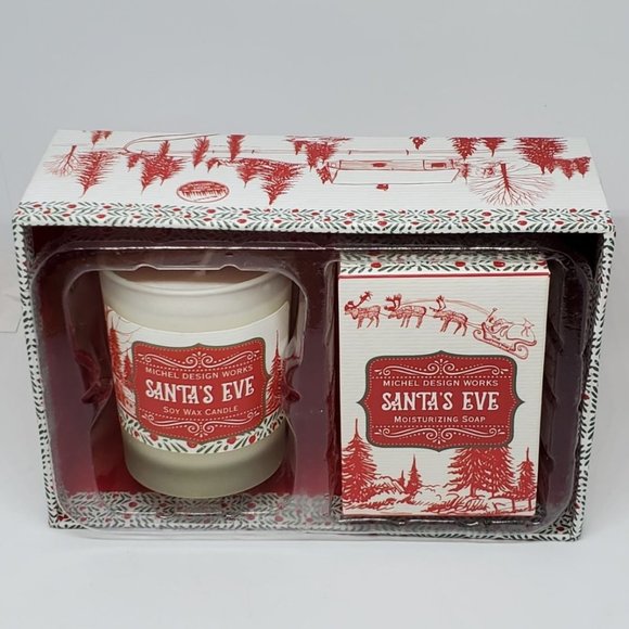 Michel Design Works Santa's Eve Candle & Soap Gift Set Holiday Decor NEW in Box - Picture 1 of 4